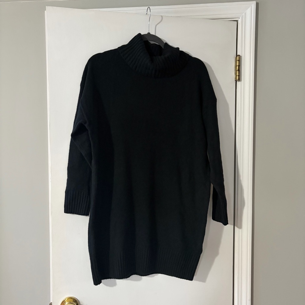 CashSoft Turtleneck Mini Sweater Dress